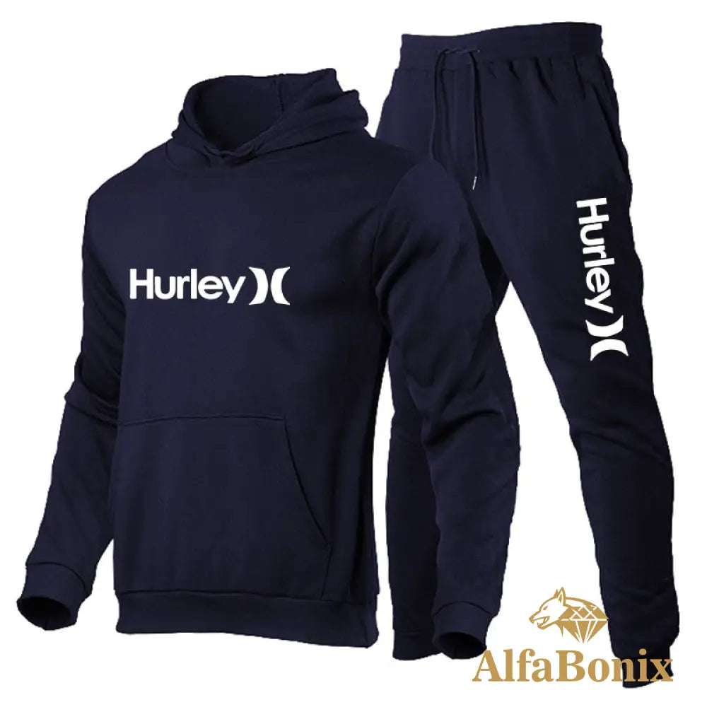 Conjunto Moletom Hurley Azul / Pp (50Kg-60Kg)