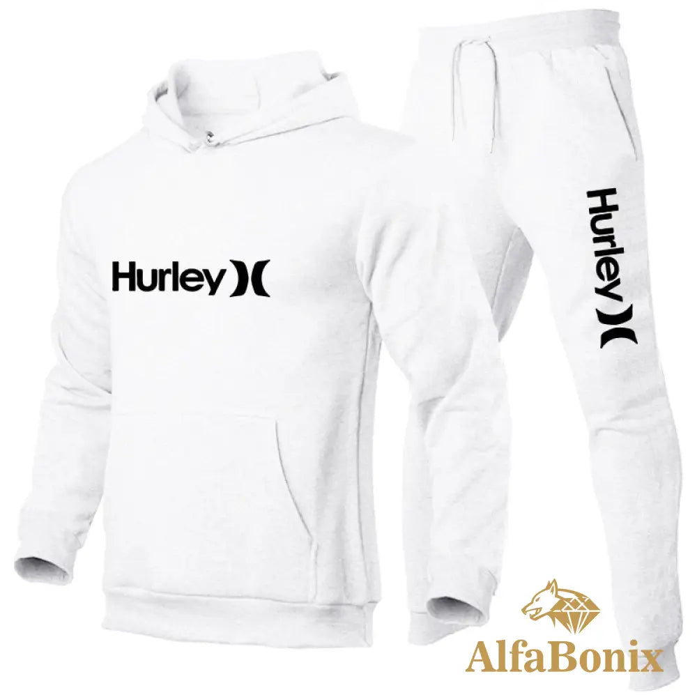 Conjunto Moletom Hurley Branco / Pp (50Kg-60Kg)