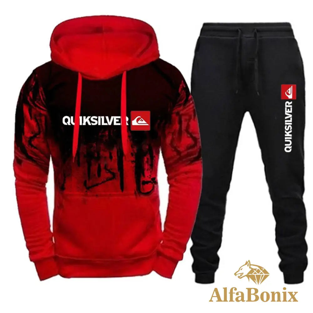 Conjunto Moletom Quiksilver Vermelho / Pp