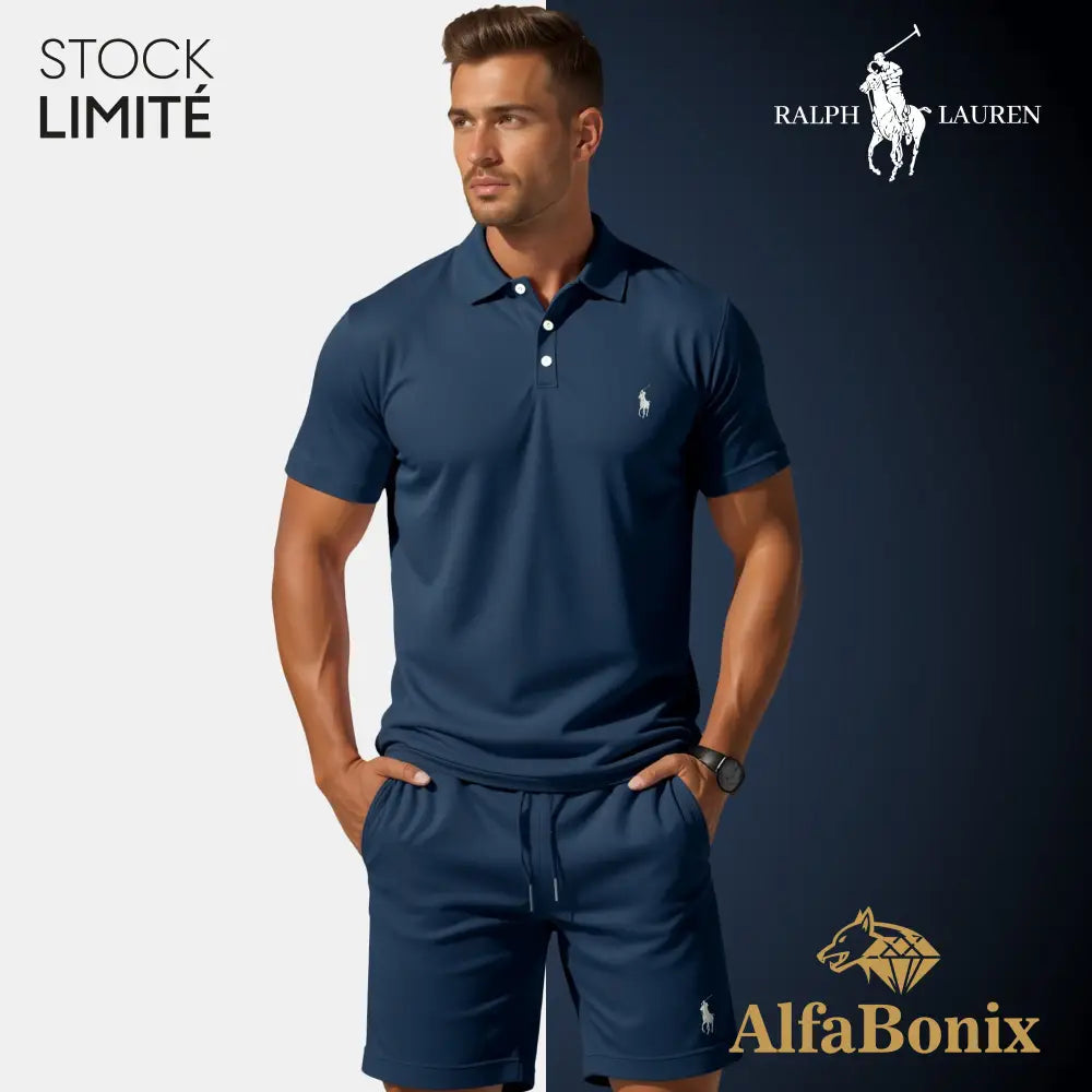 Ensemble Polo & Short Homme – R&L® | Édition Limitée Bleu Marine / S