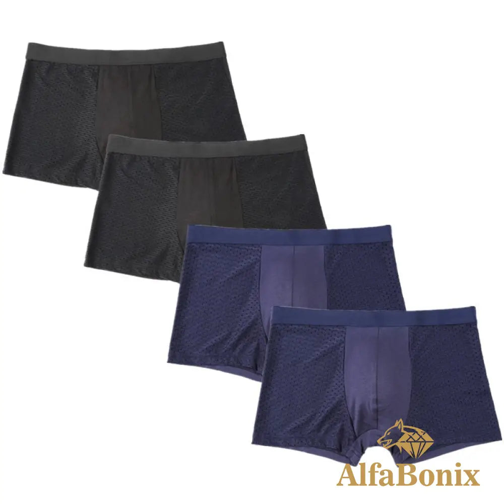 Cueca Alfa Confort 2 Preta E Azul / Pp