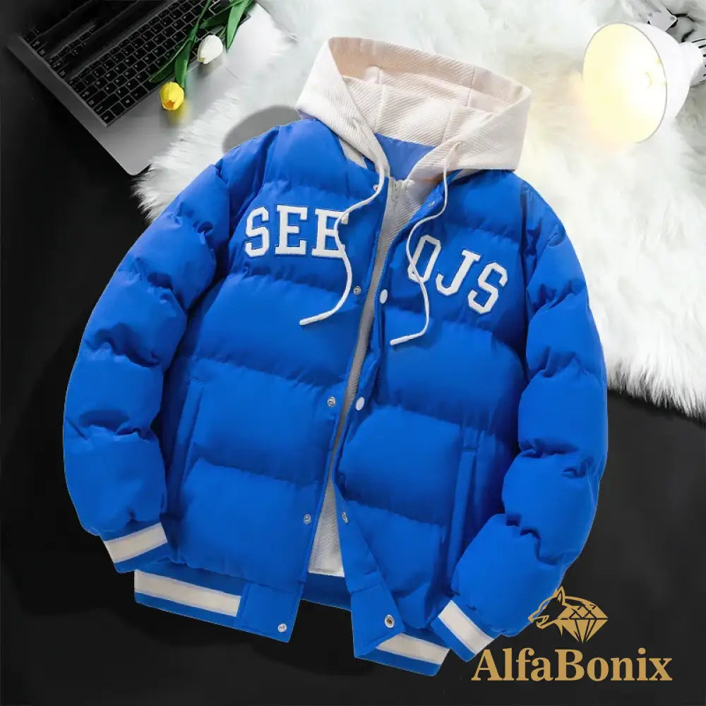 Autumn Winter Jacket Men New Windproof Coldproof Streetwear Casual Fashion Hooded Male Thick