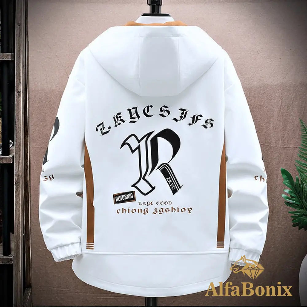 2023 New Spring Hooded Jacket Men Breathable Outwear Male Patchwork Color Streetwear Comfortable