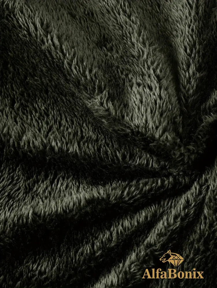 Men’S Fleece-Lined Hooded Windbreaker Jacket - Casual Warm Winter Coat with Multiple Pockets Zip-Up Design and