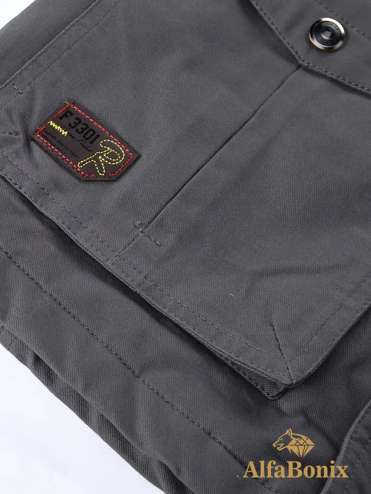 Men’S Fleece-Lined Hooded Windbreaker Jacket - Casual Warm Winter Coat with Multiple Pockets Zip-Up Design and