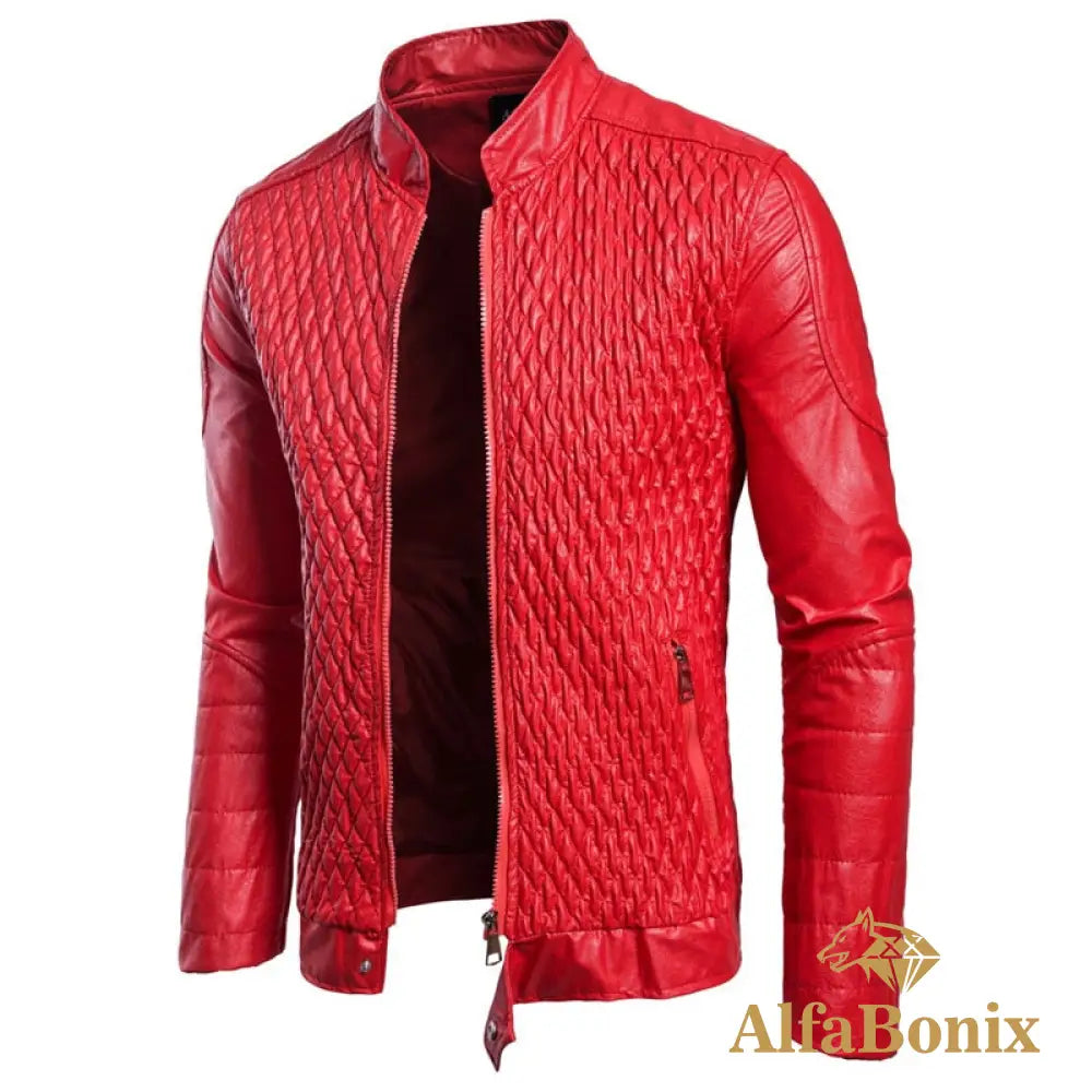 Jaqueta Couro Casual Leatrer Vermelho / Pp