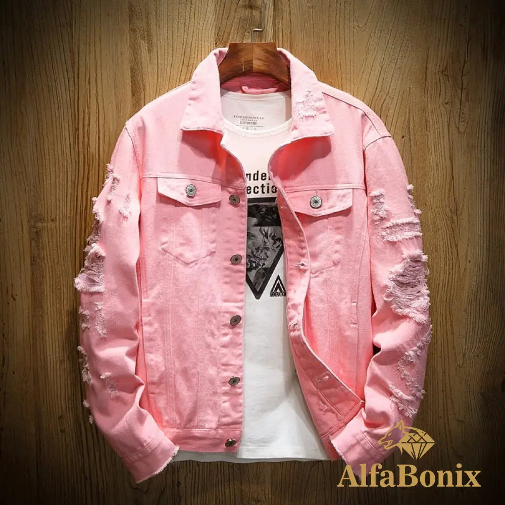 Jaqueta Jeans Slim Autum Rosa / Pp