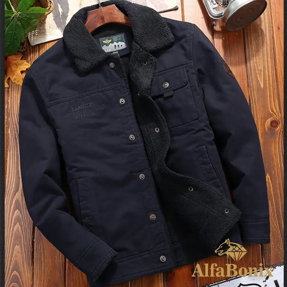 Jaqueta Masculina Bonix Parka Azul Escuro / P (70-77.5Kg)