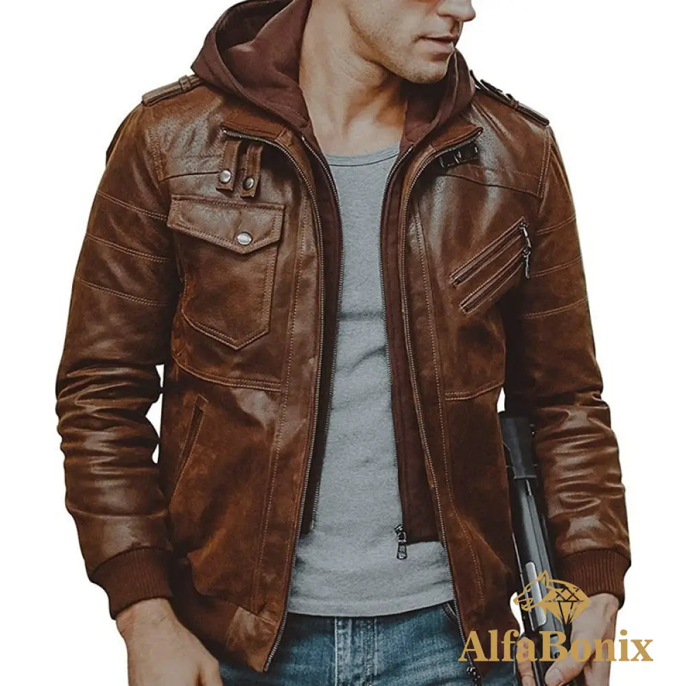 Jaqueta Masculina Couro Bonix Dever