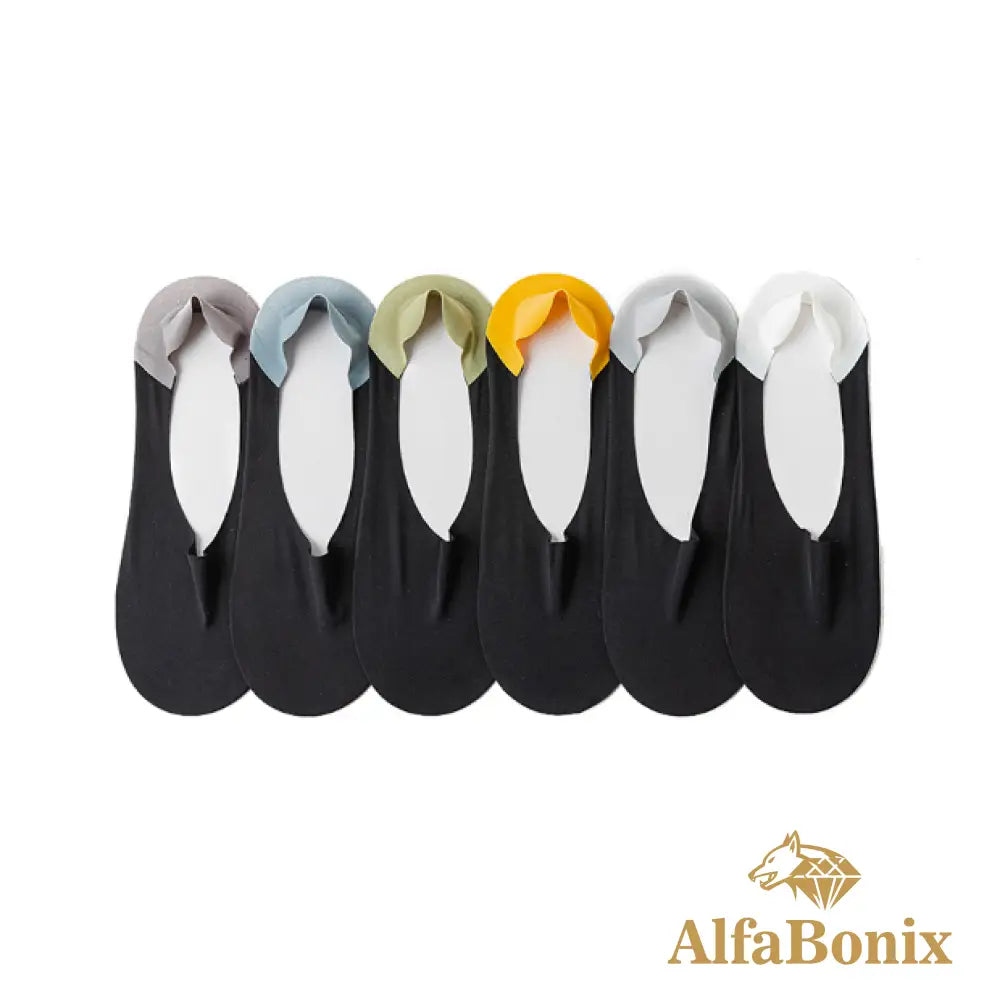 Kit 6 Pares De Meias Invisíveis Em Seda Gelo Alfa Confort Comfort
