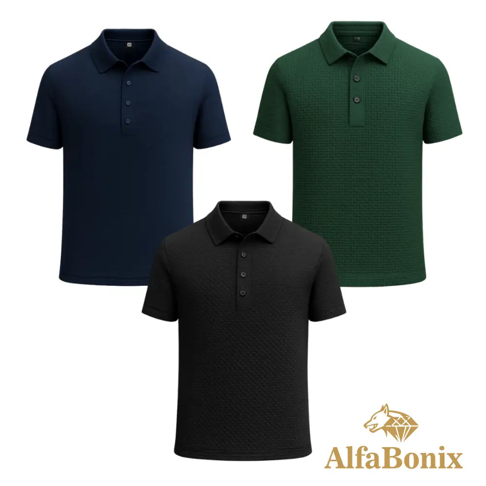 Kit Camisa Polo Alfa Gelato – Compre 1 Leve 3 [Promoção] 12 - PRETO / AZUL / VERDE / PP Kit Camisa Polo Alfa Gelato –