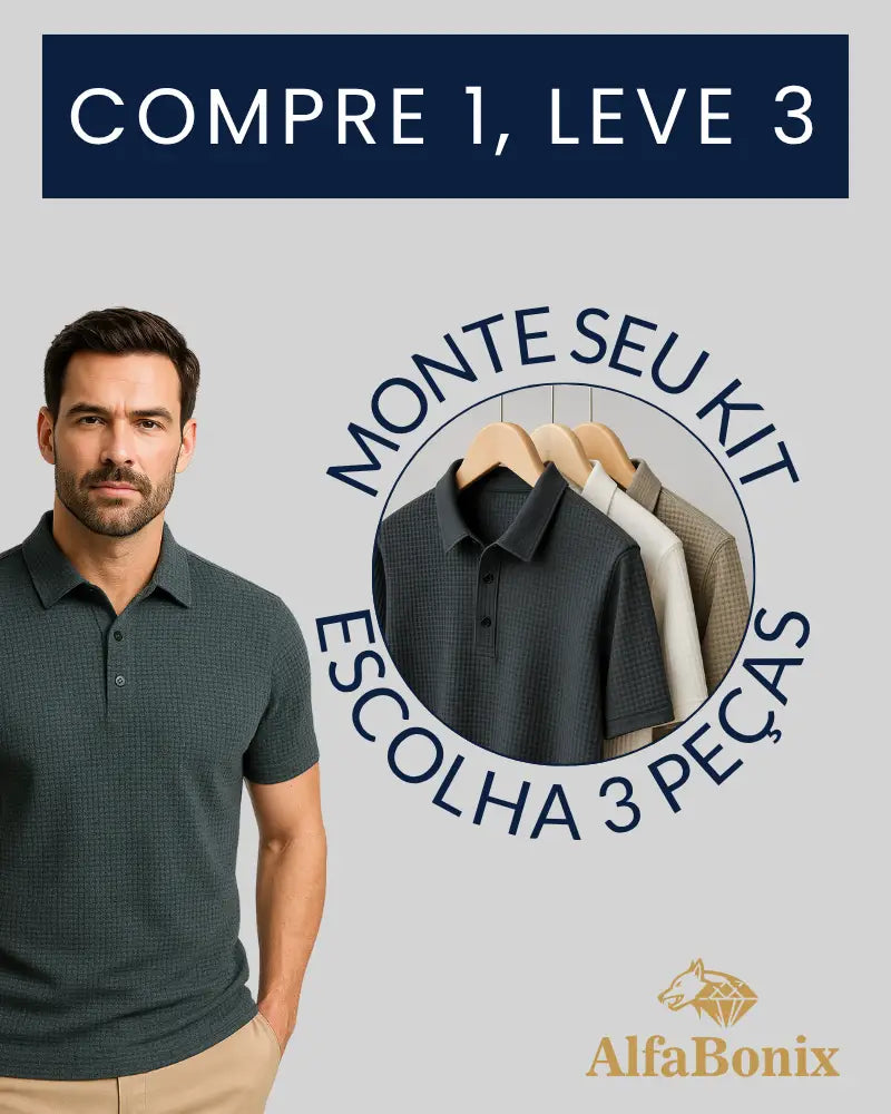 Kit Camisa Polo Alfa Gelato – Compre 1 Leve 3 [Promoção] Kit Camisa Polo Alfa Gelato – Compre 1 Leve 3 [Promoção]