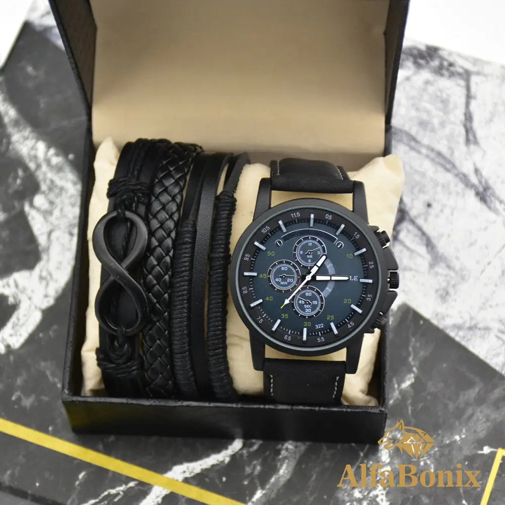 Kit Masculino Relógio Mais Pulseira Lumenous