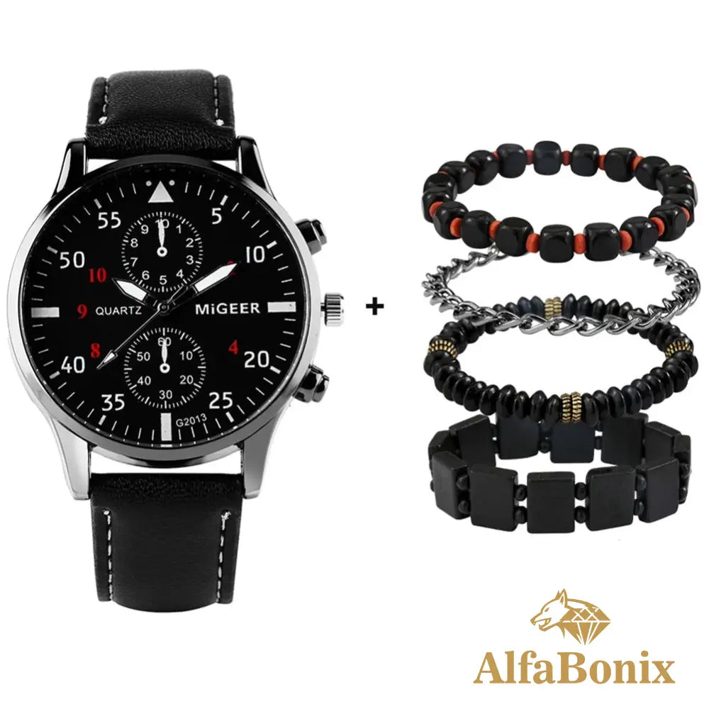 Kit Relógio Mais Pulseira Masculino Braxter 1