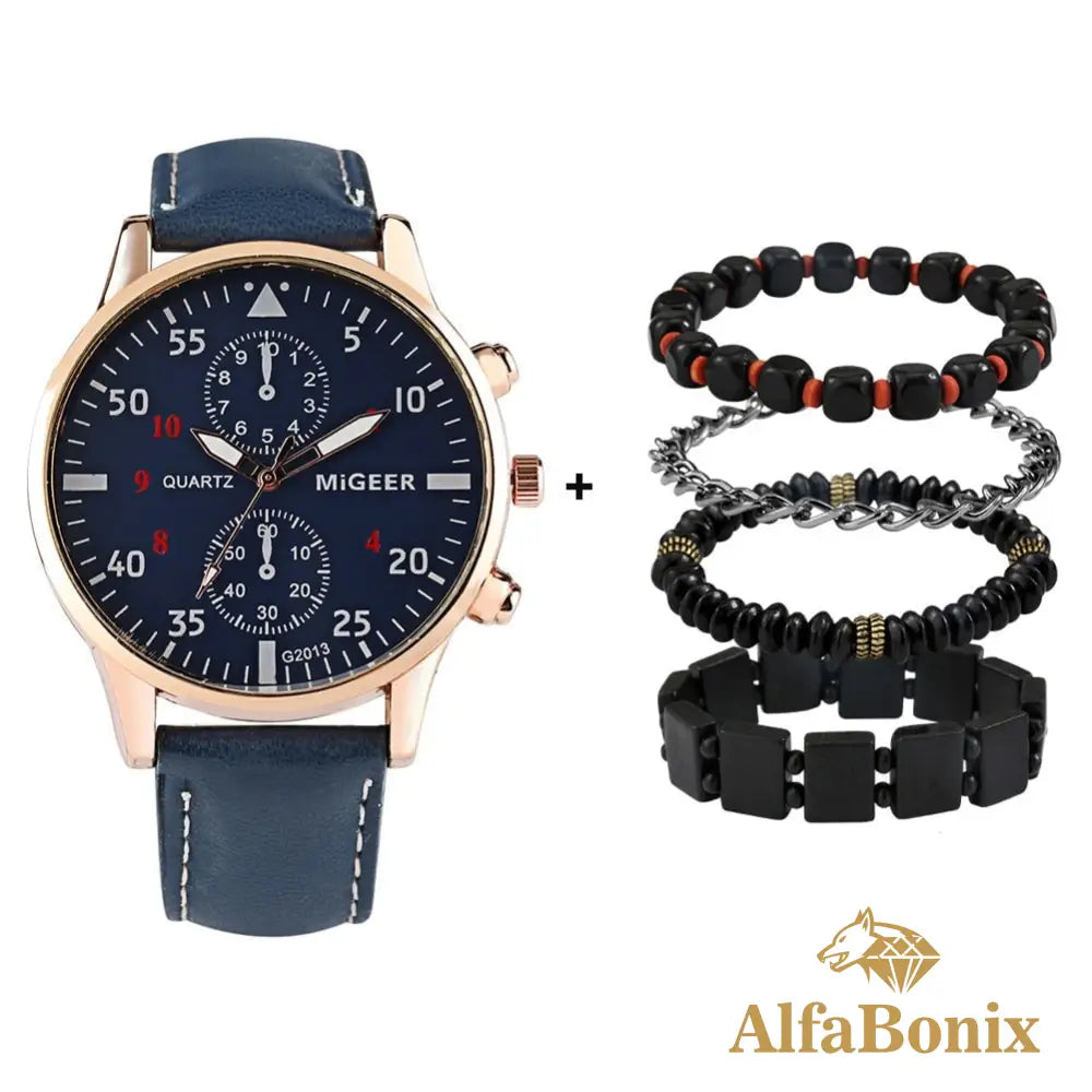Kit Relógio Mais Pulseira Masculino Braxter 3