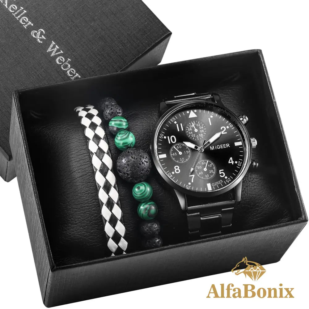 Kit Relógio Mais Pulseira Nalongue