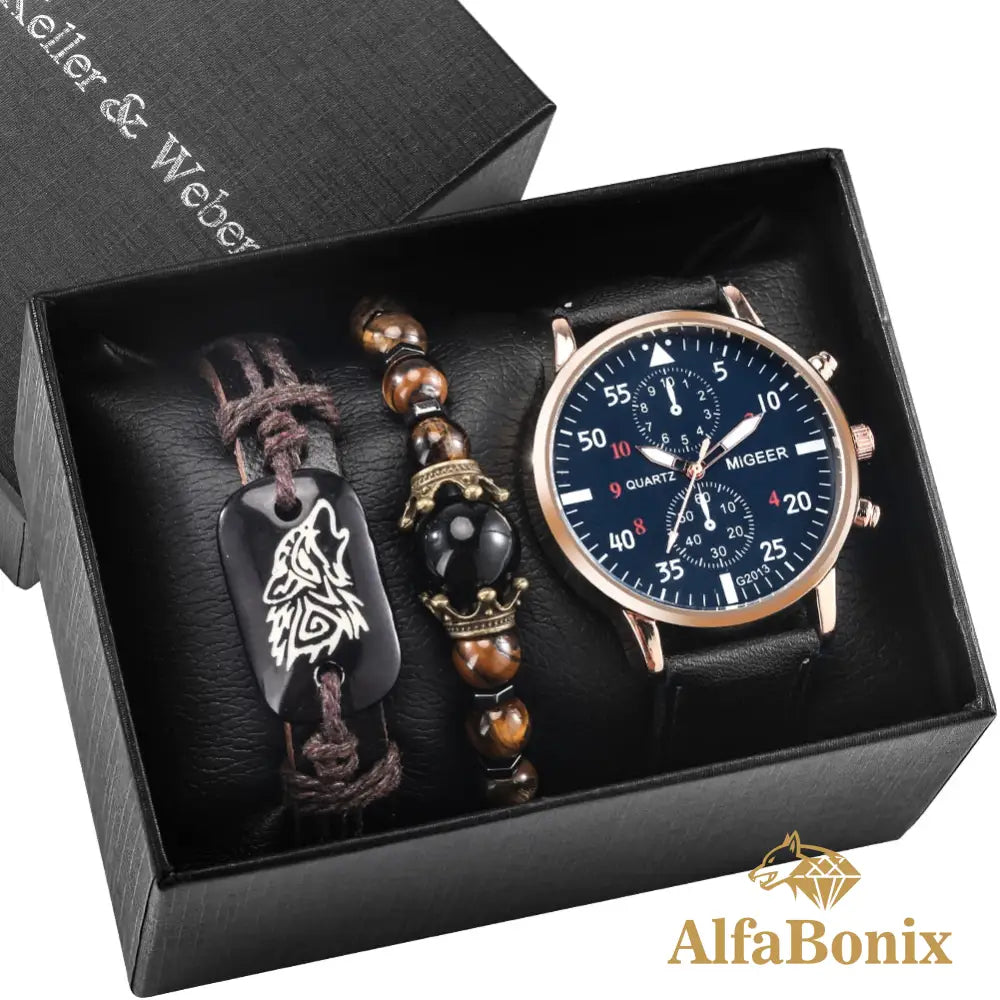 Kit Relógio Mais Pulseira Nalongue 9