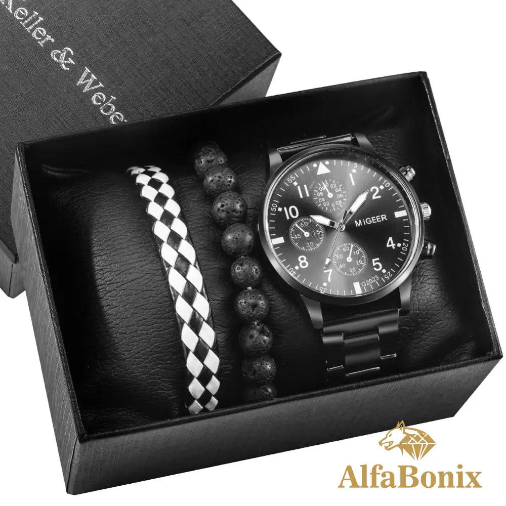 Kit Relógio Mais Pulseira Nalongue