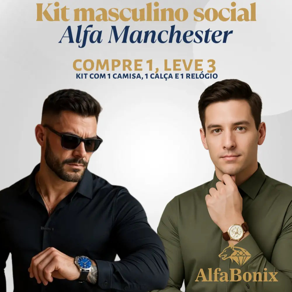 Kit Masculino Social Alfa Manchester Kit Masculino Social Alfa Manchester