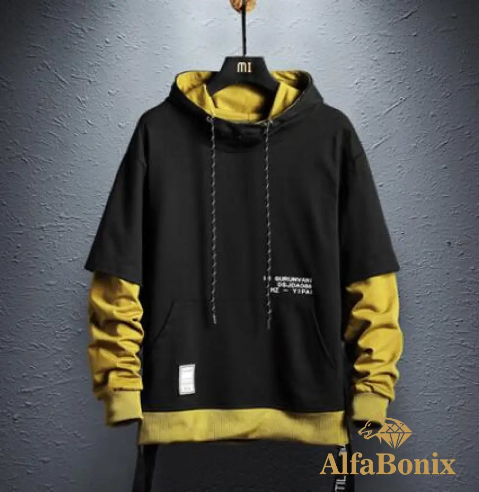 Moletom Street Hype Preto Amarelo / P