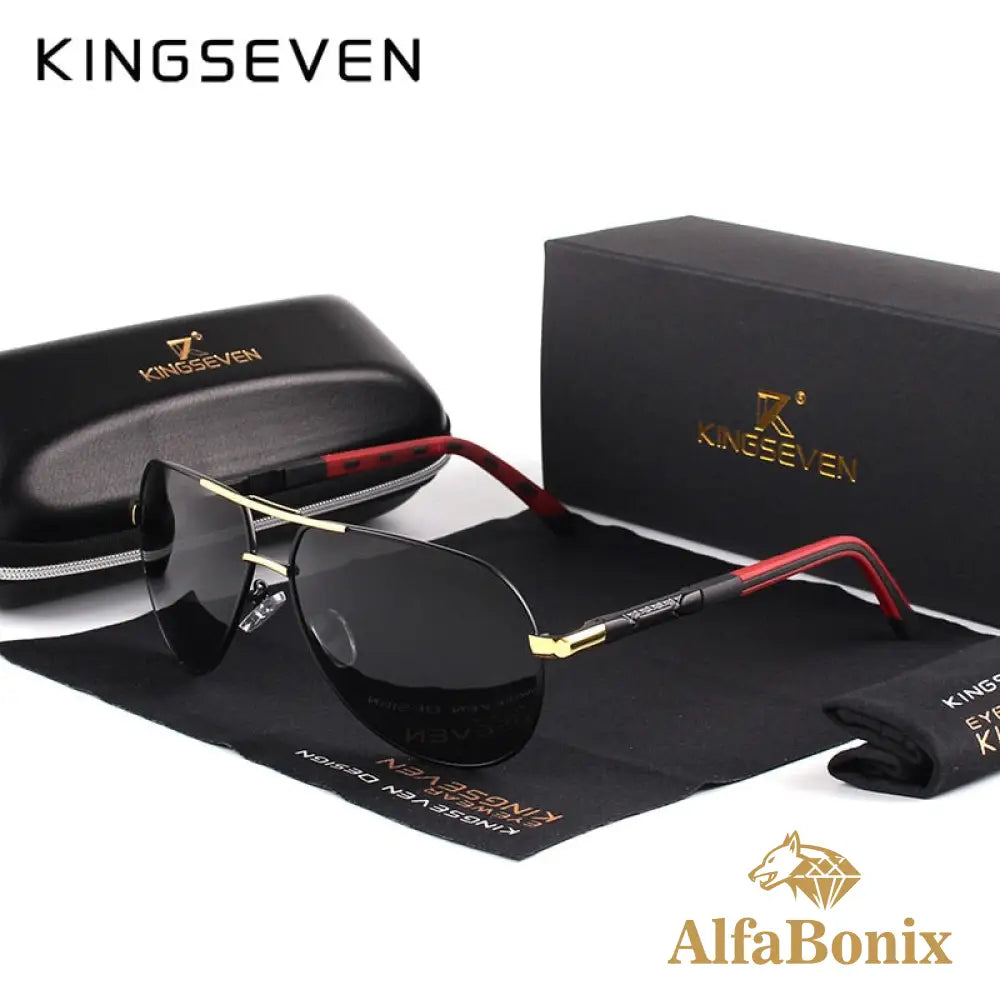 Óculos Kingseven Vintage Dourado / Preto