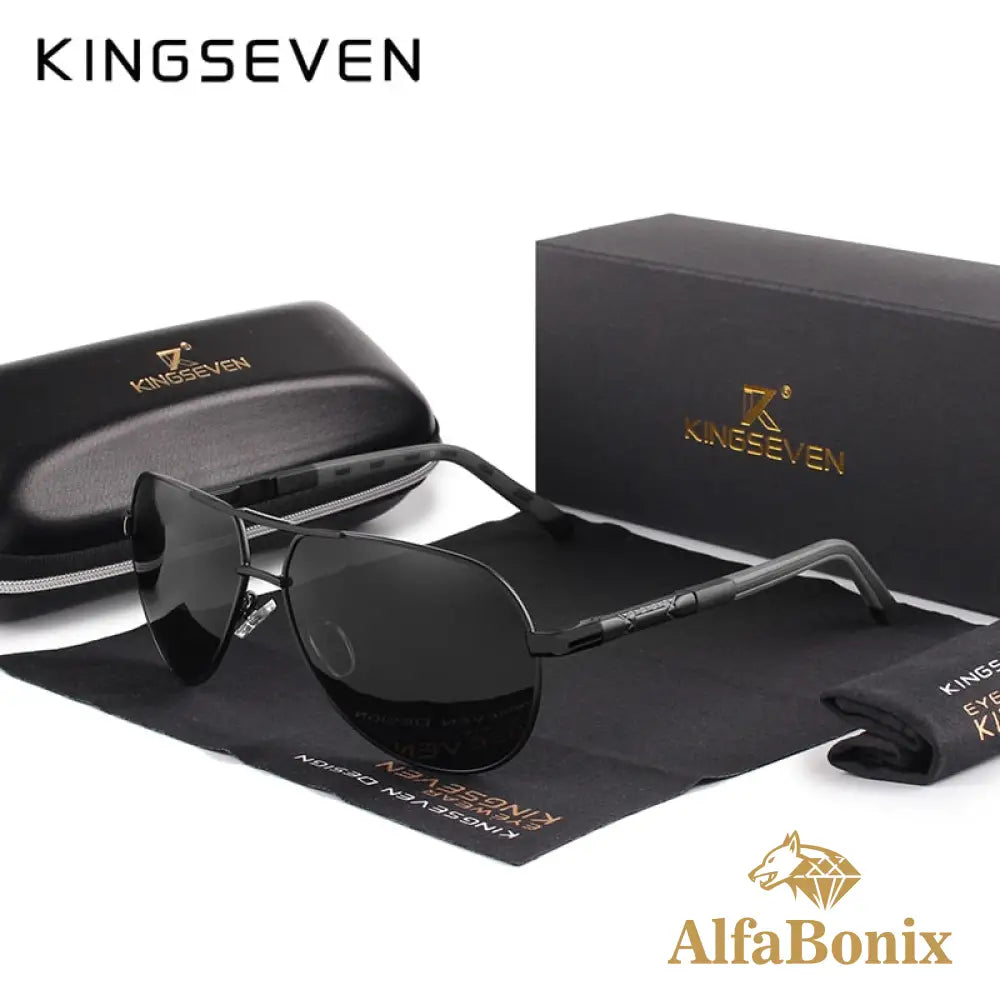 Óculos Kingseven Vintage Preto / Cinza