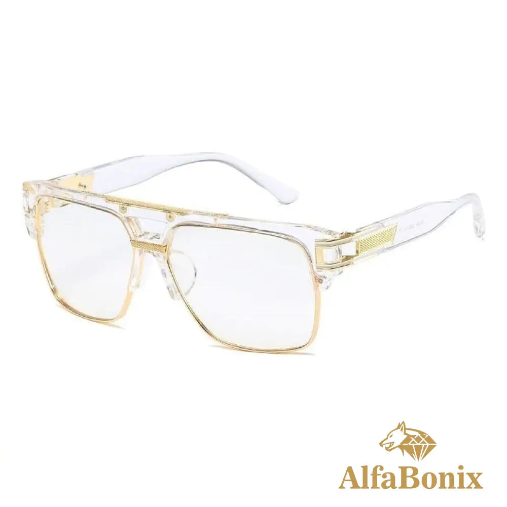 Óculos Luxury Men C12 Gold White Line