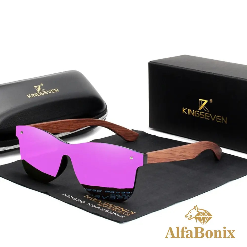 Óculos Natural Wooden Rosa