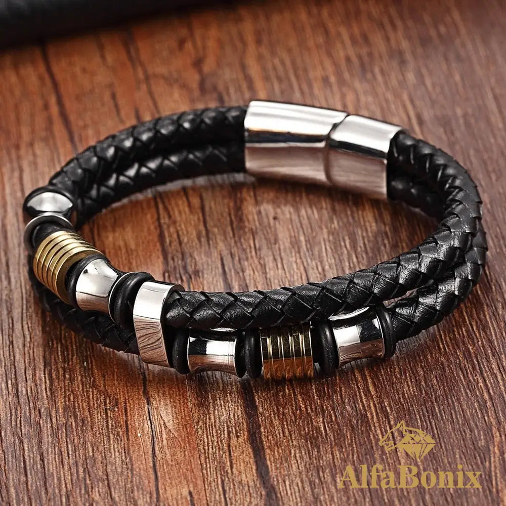 Pulseira Masculina Duas Camadas Tyopunk