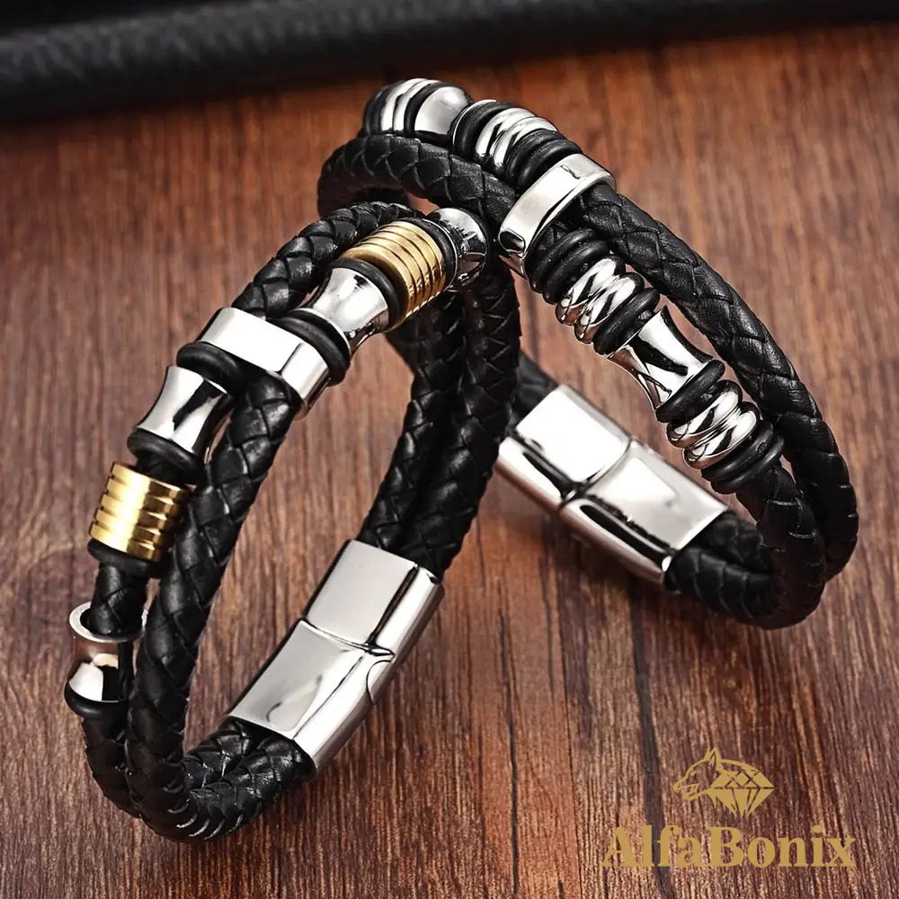 Pulseira Masculina Duas Camadas Tyopunk
