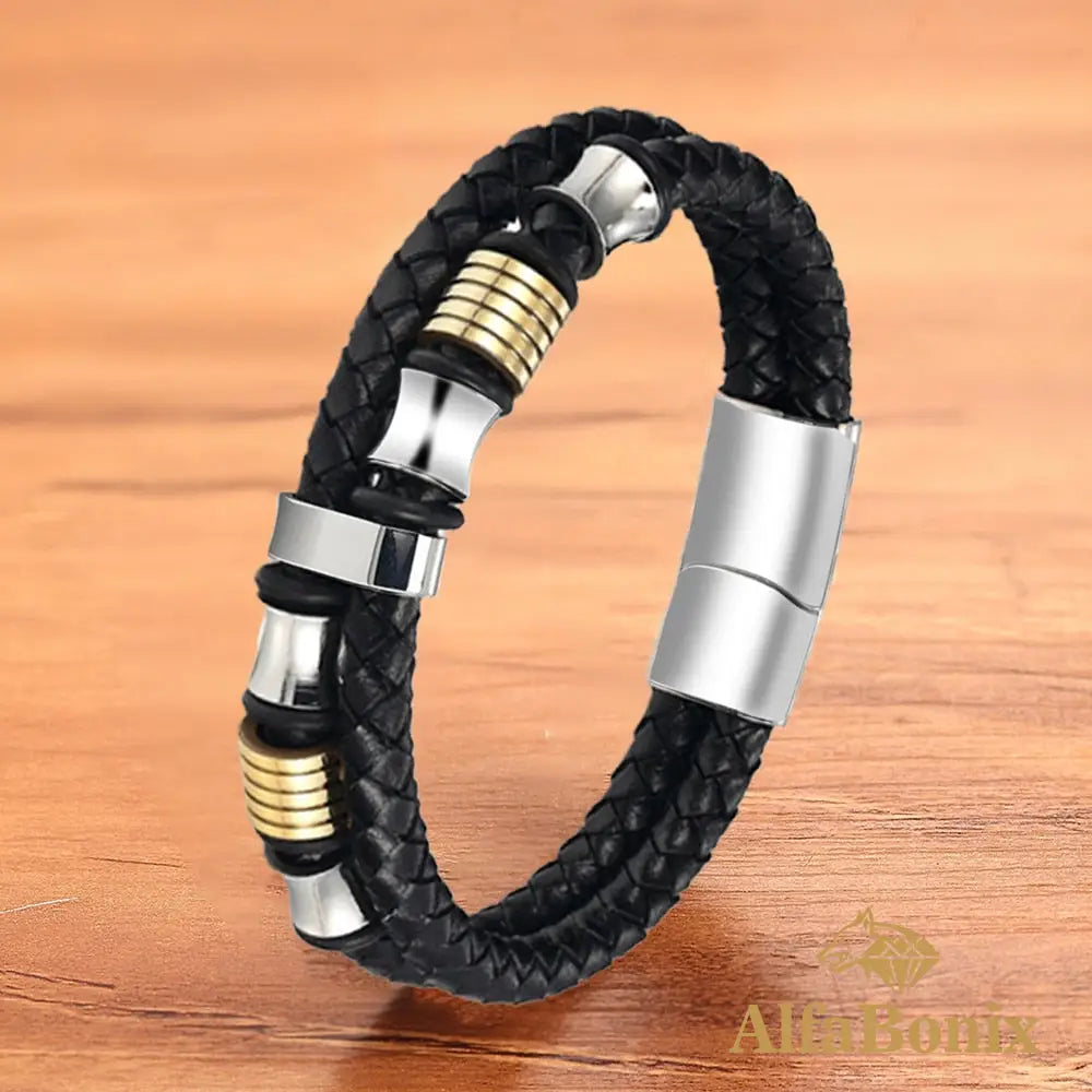 Pulseira Masculina Duas Camadas Tyopunk