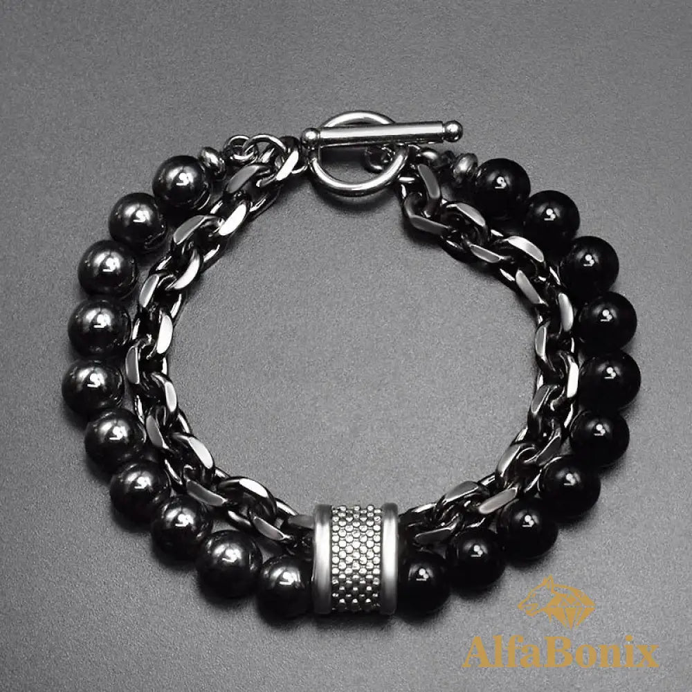 Pulseira Olho De Tigre Preto