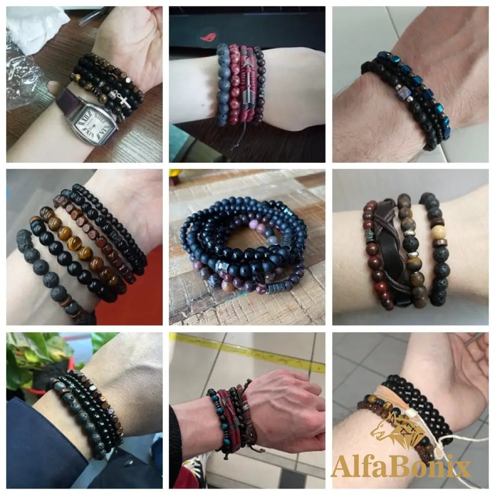 Pulseira Pedras Naturais De Proteção E Boas Energias