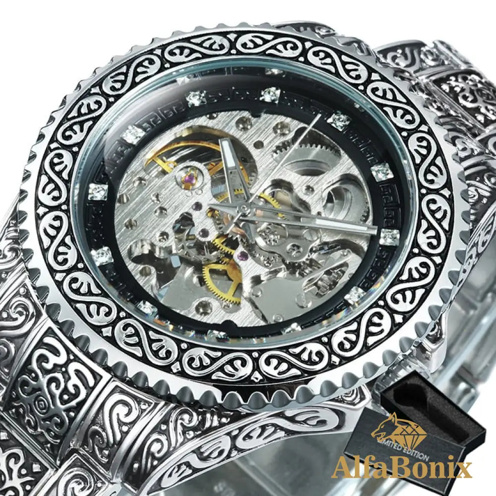 Relógio Bonix Goldentrib Preto Silver-