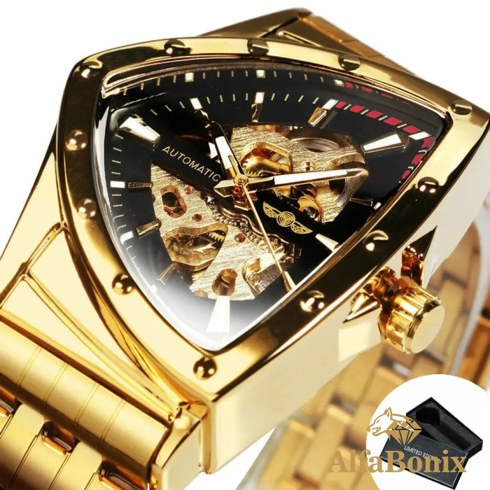 Relógio Bonix Jonava Dourado E Preto