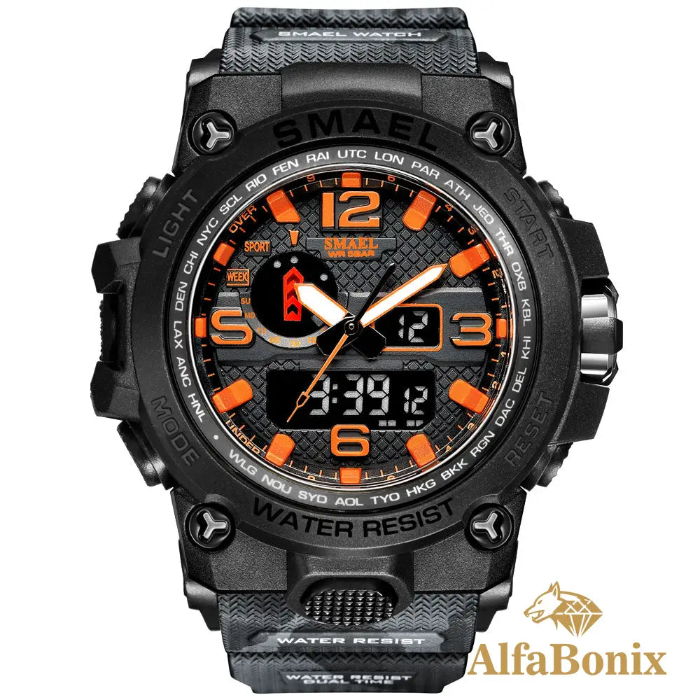 Relógio Militar Bonix Israel Preto Camuflado