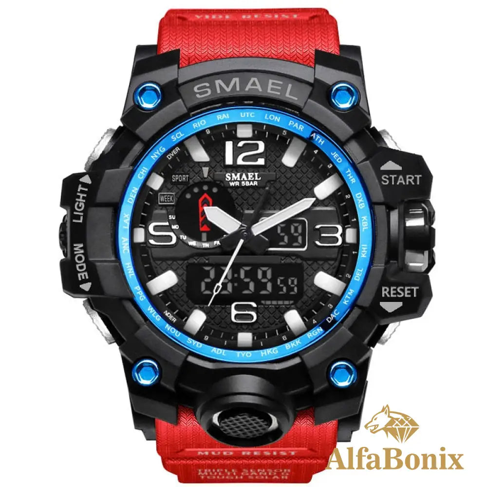 Relógio Militar Bonix Israel Vermelho