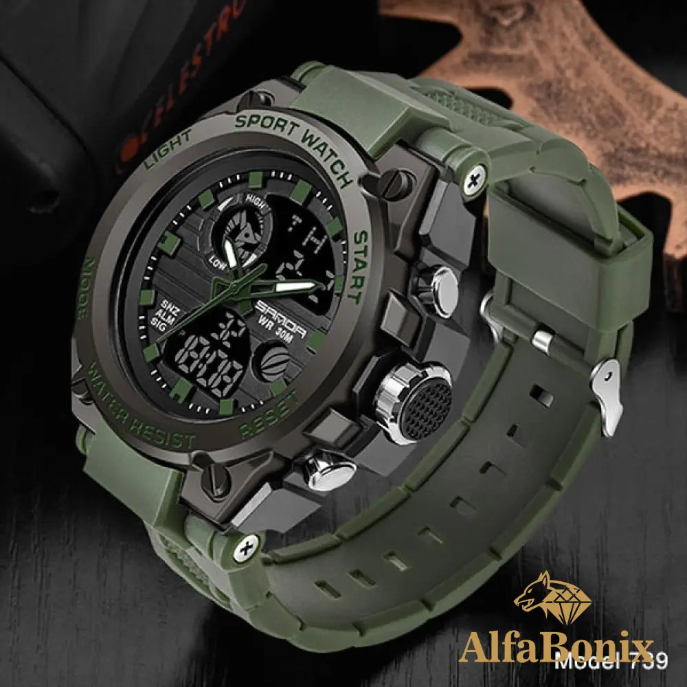 Relógio Sanders Verde Exército
