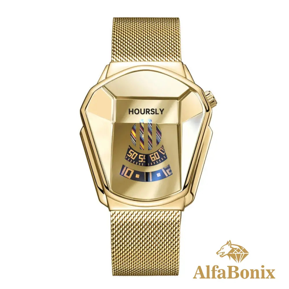 Relógio Torside Fashion Dourado Malha