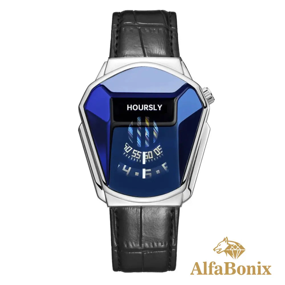 Relógio Torside Fashion Prateado Azul Couro