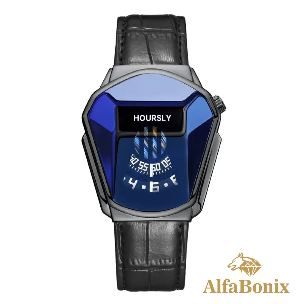 Relógio Torside Fashion Preto Azul Couro