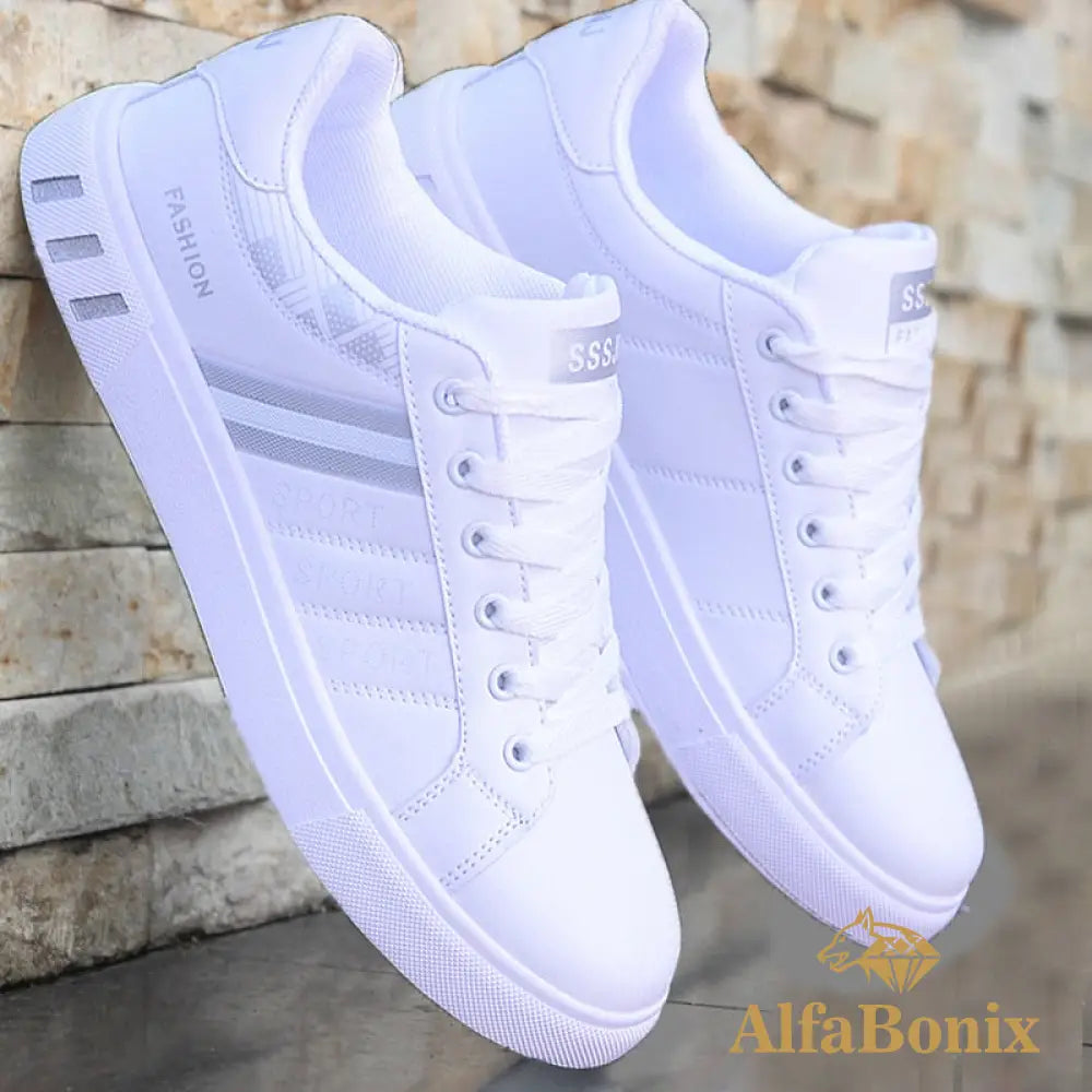 Tênis Vulcani Fashion Branco E Cinza / 37