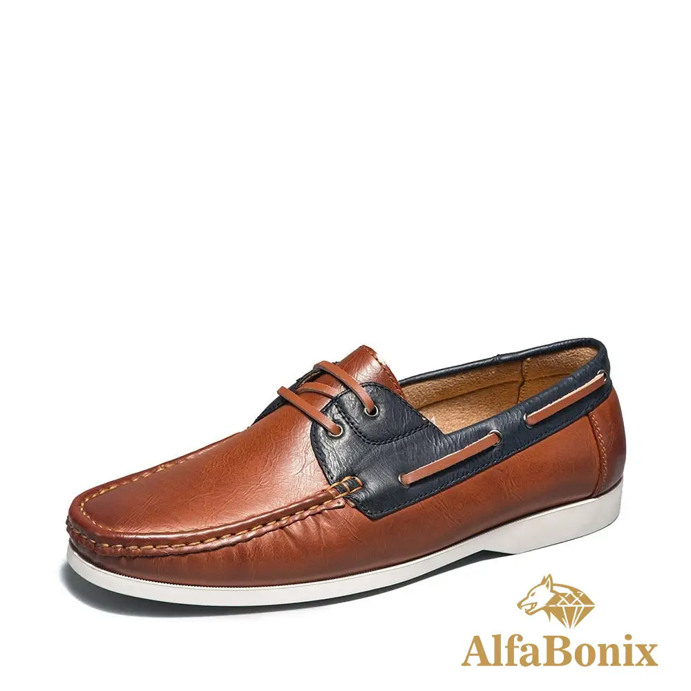 Mocassim Masculino Dubai MARROM / AZUL / 37 mocassim