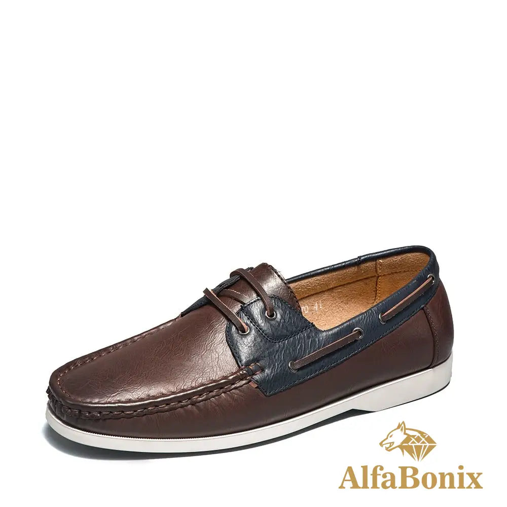 Mocassim Masculino Dubai MARROM ESCURO / AZUL / 37 mocassim