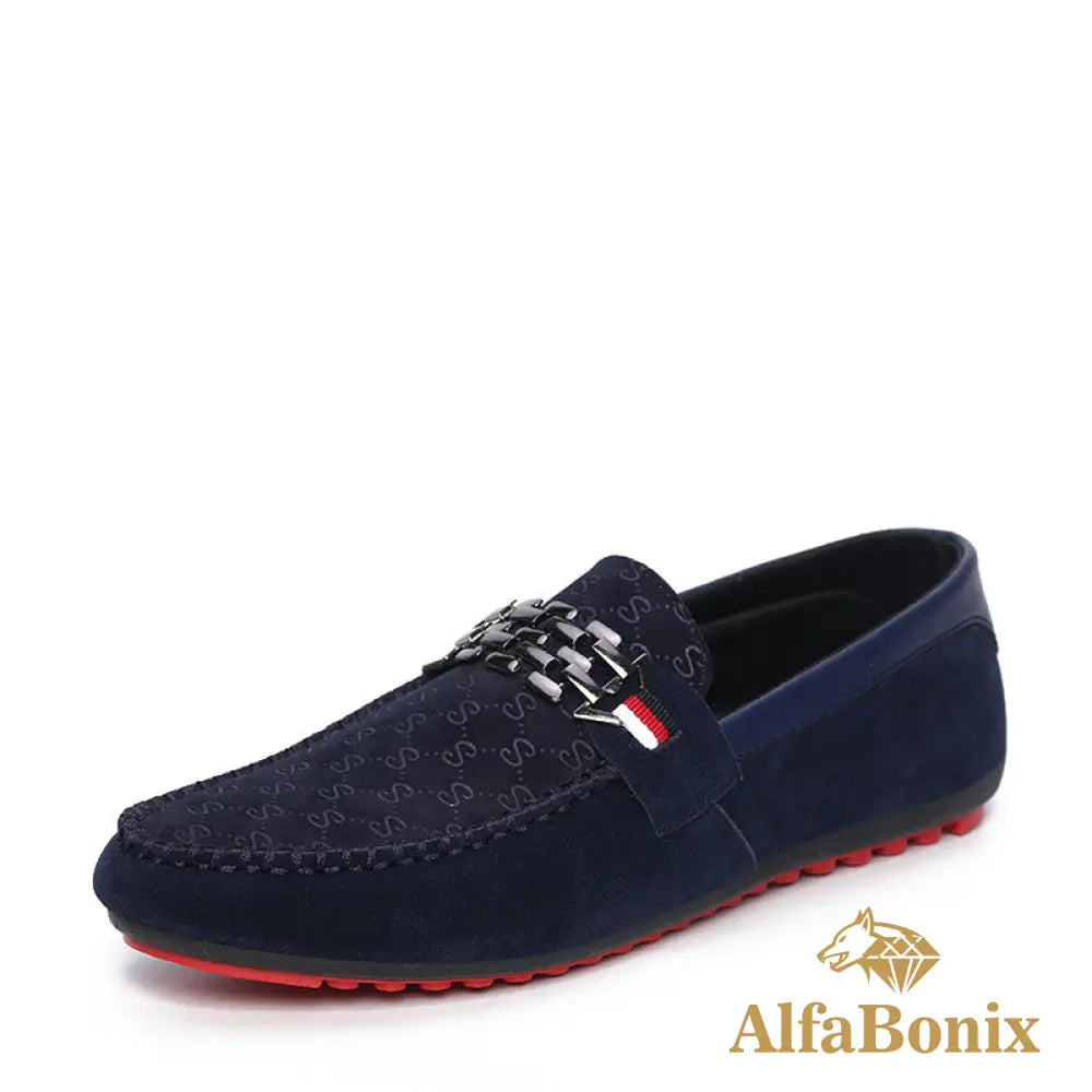 Mocassim Valentim Masculino Mv175 Azul / 37