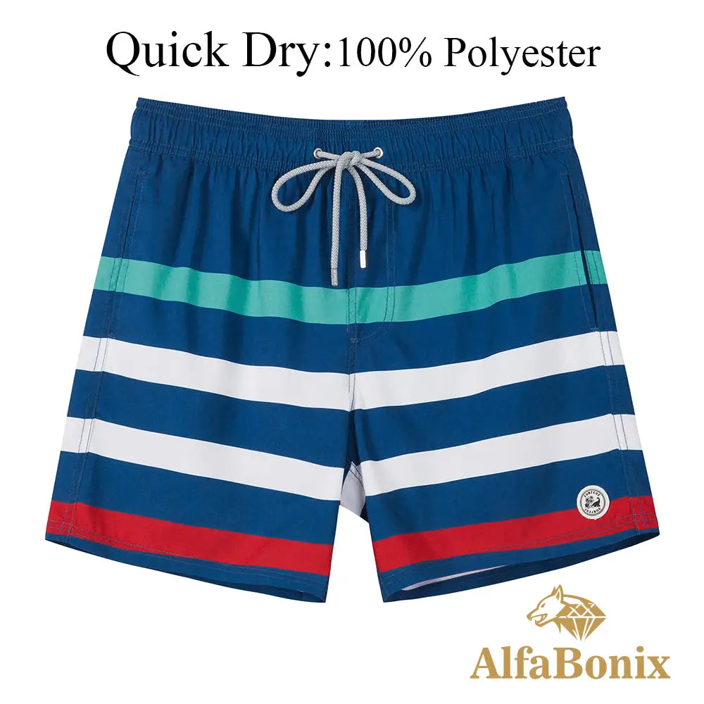 Short Alfabonix Leory Azul E Branco / Pp