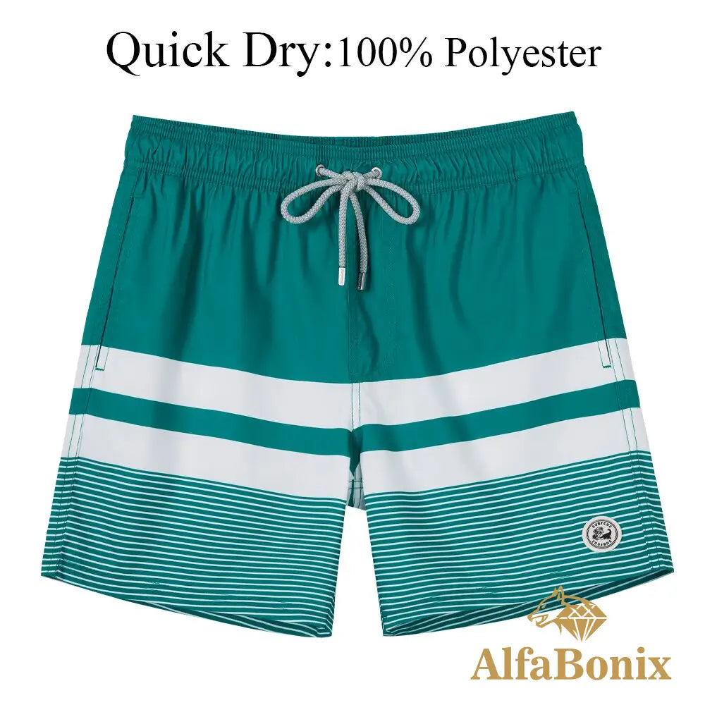 Short Alfabonix Leory Verde E Branco / Pp