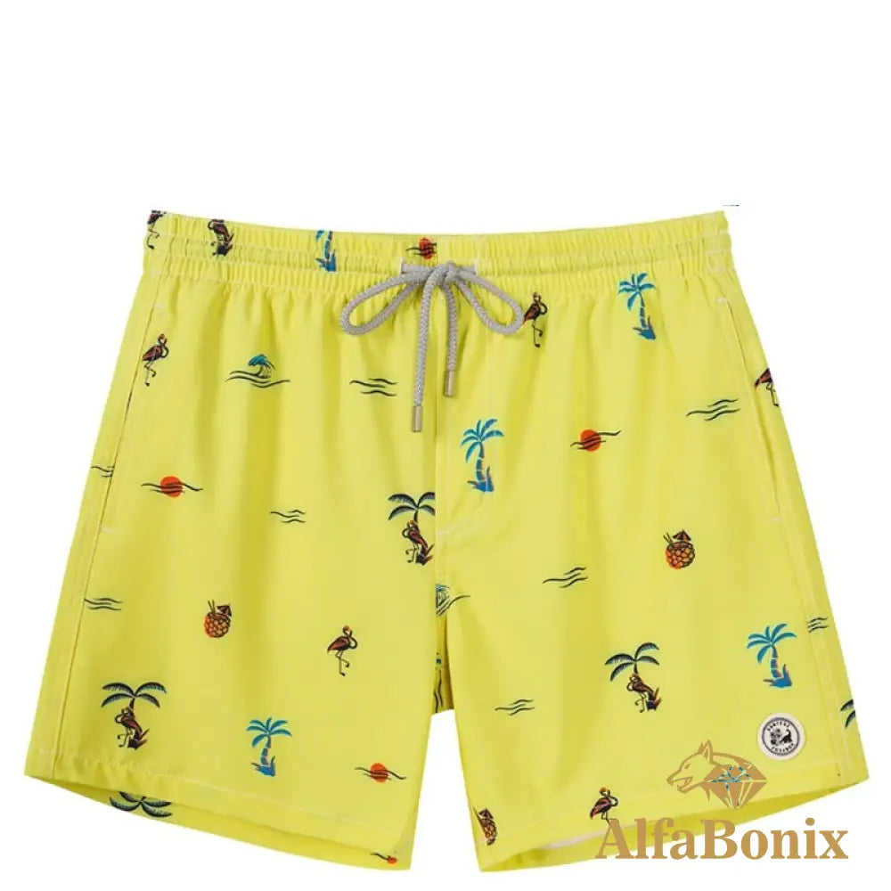 Short Bonix Board Beach Amarelo / Pp