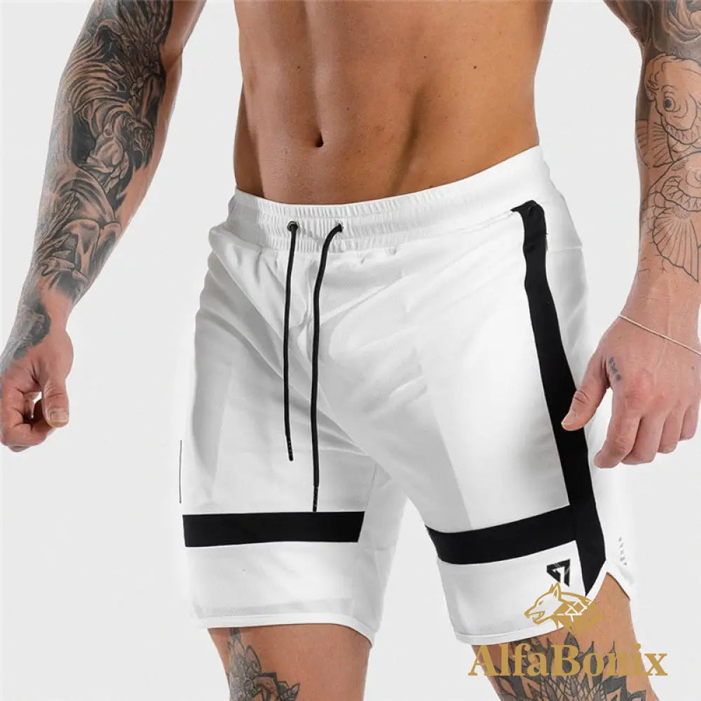 Short Fitness Sweatpants Branco / Pp