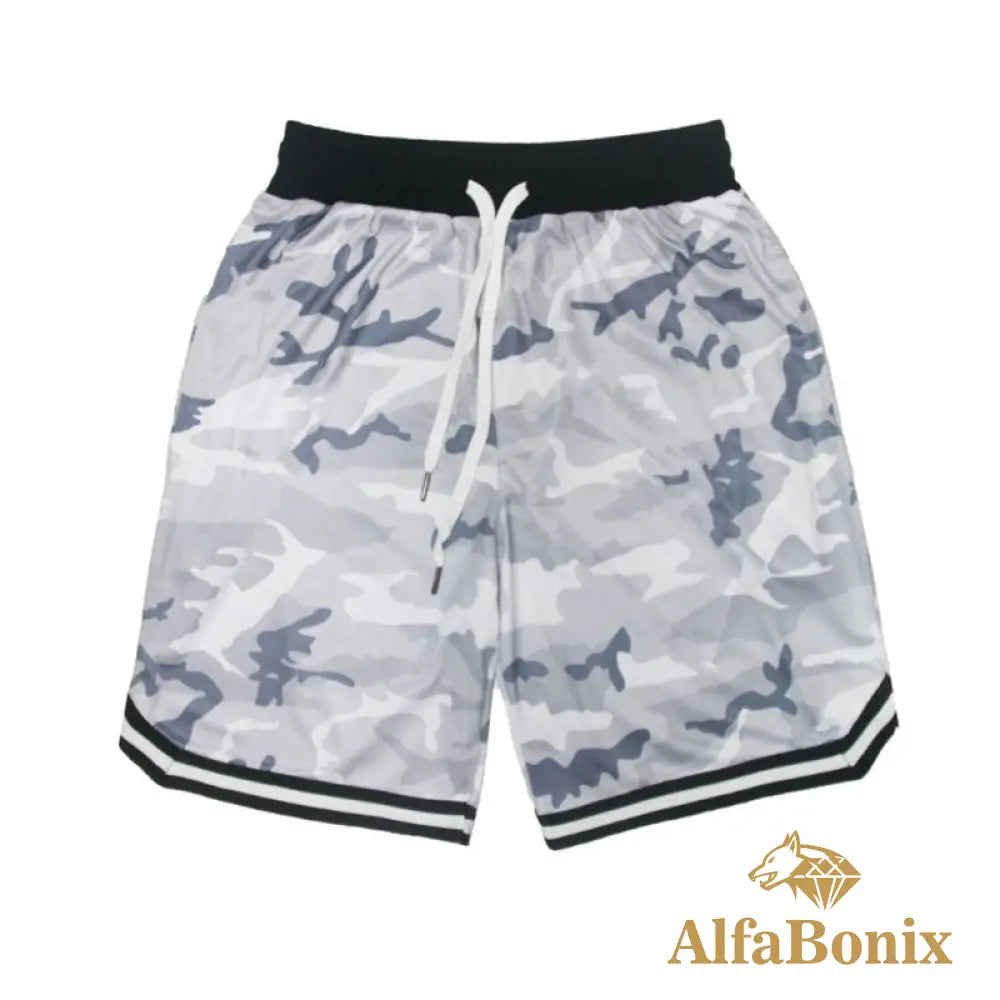 Short Grid Branco Camuflado / Pp